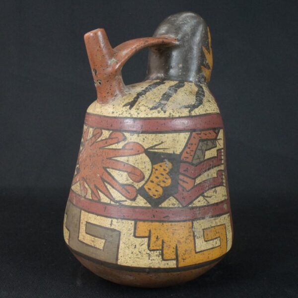 Pre-Columbian Nazca Ritual Ceramic Bottle - Image 4