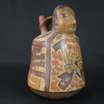 Pre-Columbian Nazca Ritual Ceramic Bottle - Imagen 6