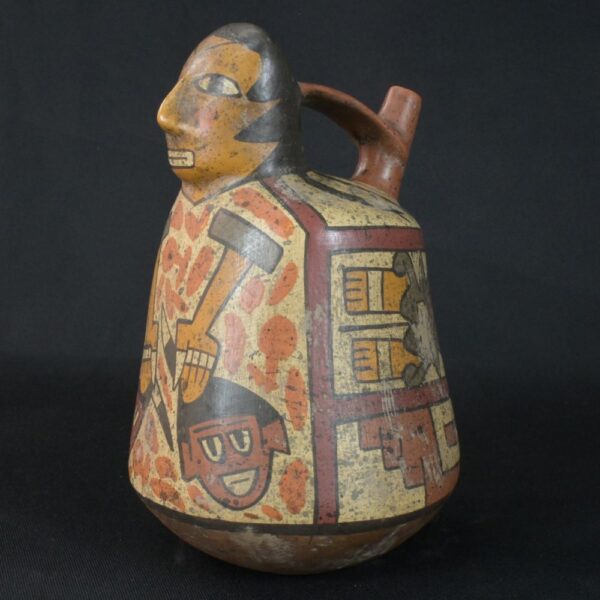 Pre-Columbian Nazca Ritual Ceramic Bottle - Image 8