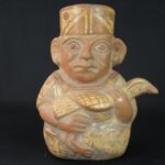 Pre-Columbian Moche Ceremonial Vessel with Bird Motif