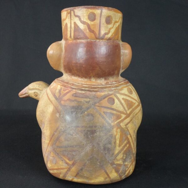 Pre-Columbian Moche Ceremonial Vessel with Bird Motif - Image 5
