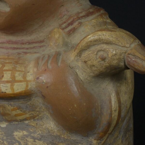 Pre-Columbian Moche Ceremonial Vessel with Bird Motif - Image 15