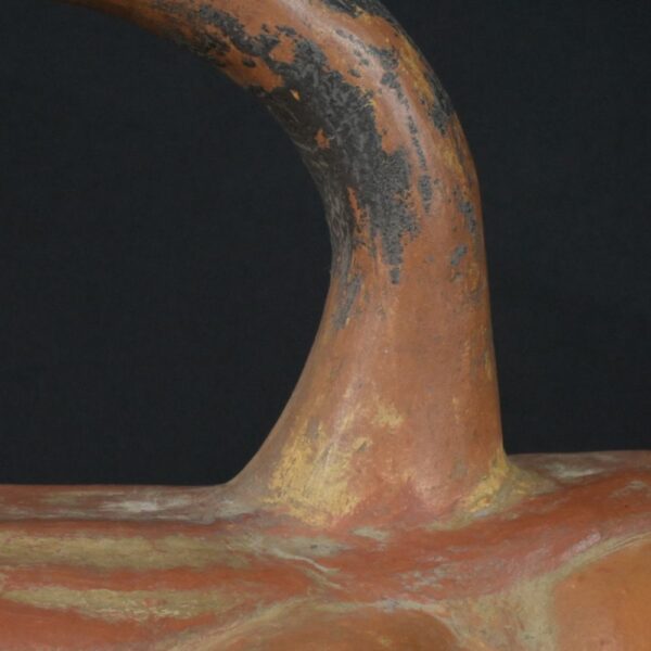 Pre-Columbian Moche Ceramic Ritual Bottle - Image 12