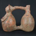 Pre-Columbian Inca Ceramic Whistle with Ritual Motifs - Imagen 2