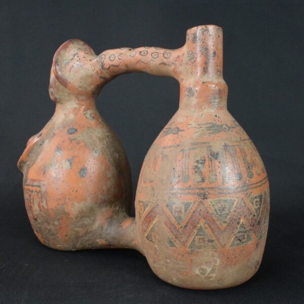 Pre-Columbian Inca Ceramic Whistle with Ritual Motifs - Image 3