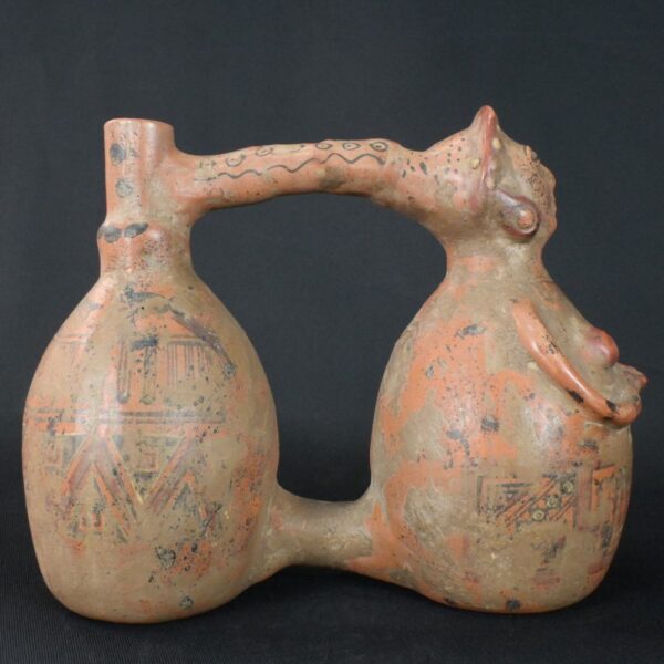 Pre-Columbian Inca Ceramic Whistle with Ritual Motifs - Image 6