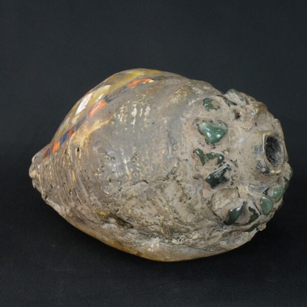 Pre-Columbian Moche Pututu with Precious Stone Inlays - Image 3