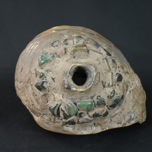 Pre-Columbian Moche Pututu with Precious Stone Inlays - Image 4