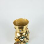 Luxurious Gold-Plated Vase with Precious Gem Inlays - Imagen 9