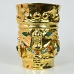 Gold-Plated Chalice with Precious Stone Inlays