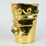 Gold-Plated Chalice with Precious Stone Inlays - Imagen 4