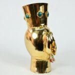 Luxurious Gold-Plated Vase with Precious Stones - Imagen 6