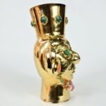 Luxurious Gold-Plated Vase with Precious Stones - Imagen 7