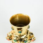 Luxurious Gold-Plated Vase with Precious Stones - Imagen 9
