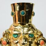 Luxurious Gold-Plated Vase with Precious Stones - Imagen 10