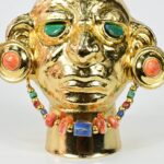 Luxurious Gold-Plated Vase with Precious Stones - Imagen 11