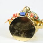 Luxurious Gold-Plated Vase with Precious Stones - Imagen 12