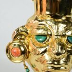 Luxurious Gold-Plated Vase with Precious Stones - Imagen 13