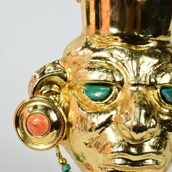 Luxurious Gold-Plated Vase with Precious Stones - Image 13