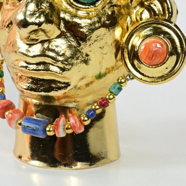 Luxurious Gold-Plated Vase with Precious Stones - Image 15