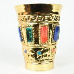 Gold-Plated Decorative Vase with Precious Stones - Imagen 4