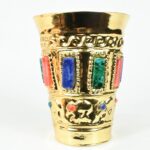 Gold-Plated Decorative Vase with Precious Stones - Imagen 5