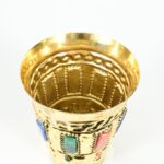 Gold-Plated Decorative Vase with Precious Stones - Imagen 8