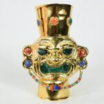 Gold-Plated Vase with Precious Stone Inlays