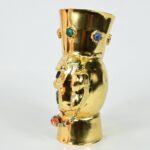 Gold-Plated Vase with Precious Stone Inlays - Imagen 3