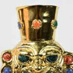 Gold-Plated Vase with Precious Stone Inlays - Imagen 10