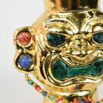 Gold-Plated Vase with Precious Stone Inlays - Imagen 13