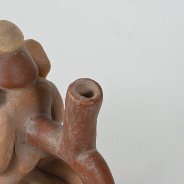 Handcrafted Moche Erotic Ceramic Bottle - Unique Art Piece - Image 13