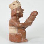 Handcrafted Mochica Erotic Ceramic Bottle - Imagen 5