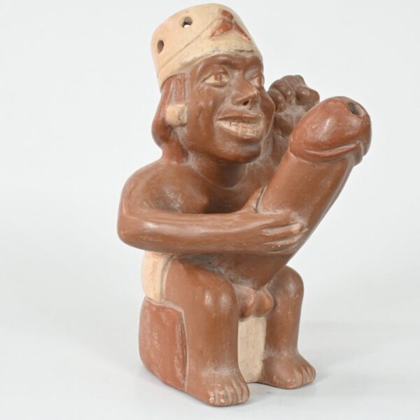 Handcrafted Mochica Erotic Ceramic Bottle - Image 6