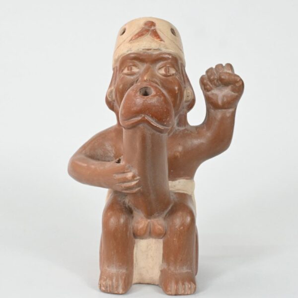 Handcrafted Mochica Erotic Ceramic Bottle - Image 7