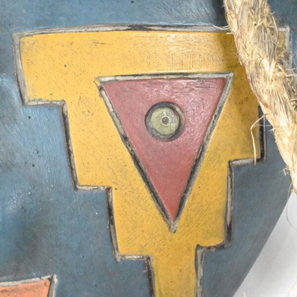 Handcrafted Paracas Ceramic Mask - Unique Art Decor - Image 12
