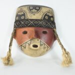 Handcrafted Nasca-Inspired Ceramic Mask - Unique Art Piece