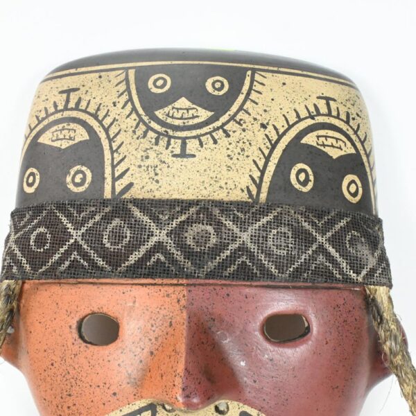 Handcrafted Nasca-Inspired Ceramic Mask - Unique Art Piece - Image 2