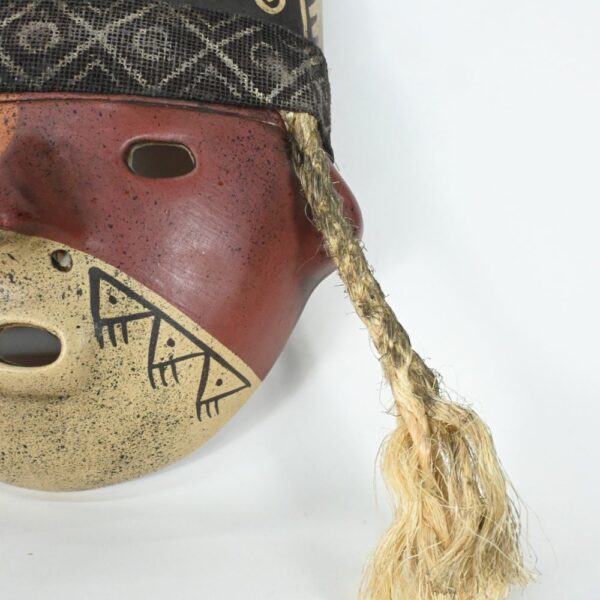 Handcrafted Nasca-Inspired Ceramic Mask - Unique Art Piece - Image 4