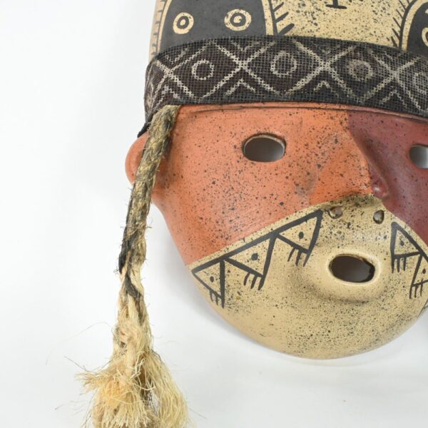 Handcrafted Nasca-Inspired Ceramic Mask - Unique Art Piece - Image 5