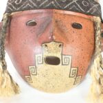 Handcrafted Nasca-Inspired Ceramic Mask - Unique Art Piece - Imagen 3