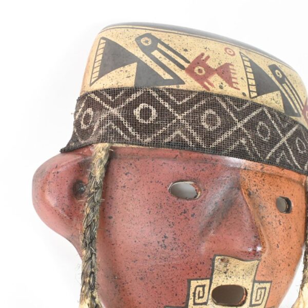 Handcrafted Nasca-Inspired Ceramic Mask - Unique Art Piece - Image 4