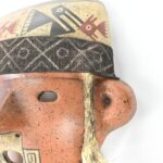 Handcrafted Nasca-Inspired Ceramic Mask - Unique Art Piece - Imagen 5