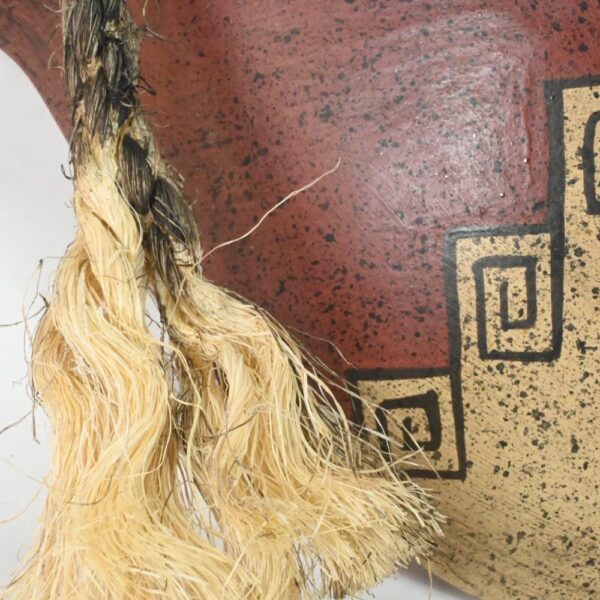 Handcrafted Nasca-Inspired Ceramic Mask - Unique Art Piece - Image 9