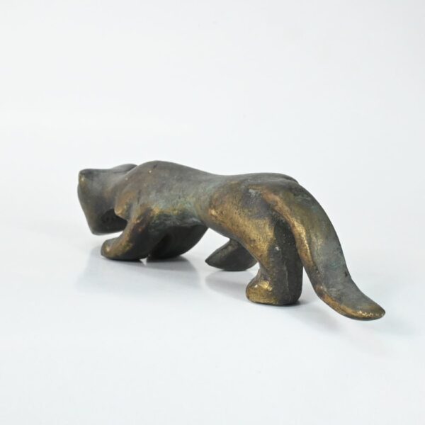 Unique Metal Feline Sculpture for Art Lovers - Image 2