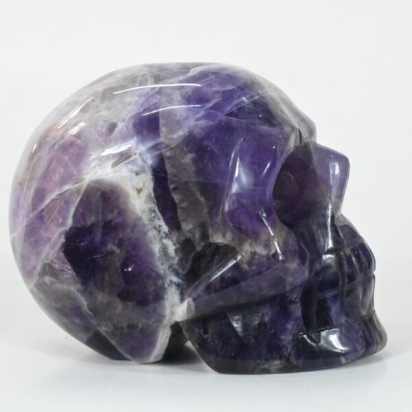 Exquisite Amethyst Stone Skull Sculpture for Unique Decor - Image 5