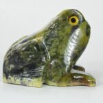Unique Turquoise Stone Frog Sculpture for Art Lovers - Image 4