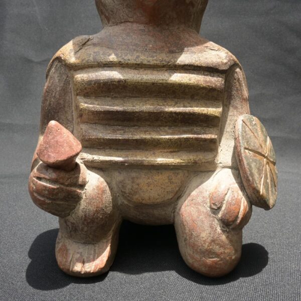 Pre-Columbian Moche Warrior Ceramic Bottle - Image 12