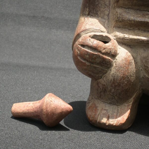 Pre-Columbian Moche Warrior Ceramic Bottle - Image 18