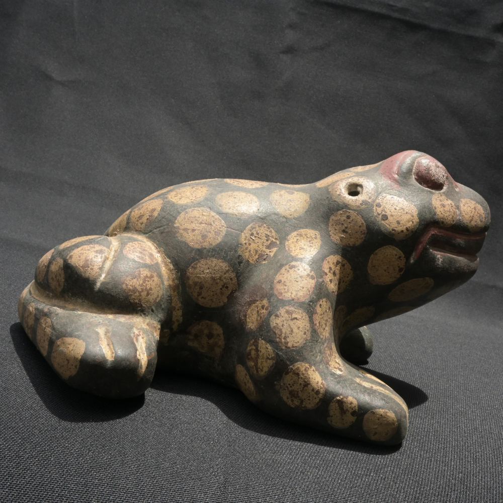 DSC_7185 Pre-Columbian Tiahuanaco Ceramic Frog Vessel - Imagen 1